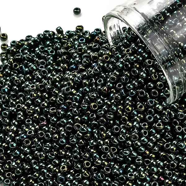 PandaHall TOHO Round Seed Beads, Japanese Seed Beads, (84) Metallic Iris Green/Brown, 15/0, 1.5mm, Hole: 0.7mm, about 3000pcs/bottle..., Cyan
PandaHall TOHO Round Seed Beads, Japanese Seed Beads, (84) Metallic Iris Green/Brown, 15/0, 1.5mm, Hole: 0.7mm, about 3000pcs/bottle..., Cyan
