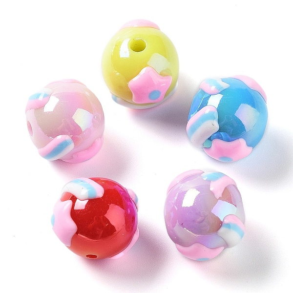 PandaHall Opaque Resin Beads, Textured Round with Star, Mixed Color, 15x17.5x15.5mm, Hole: 3mm Resin Round Multicolor
PandaHall Opaque Resin Beads, Textured Round with Star, Mixed Color, 15x17.5x15.5mm, Hole: 3mm Resin Round Multicolor