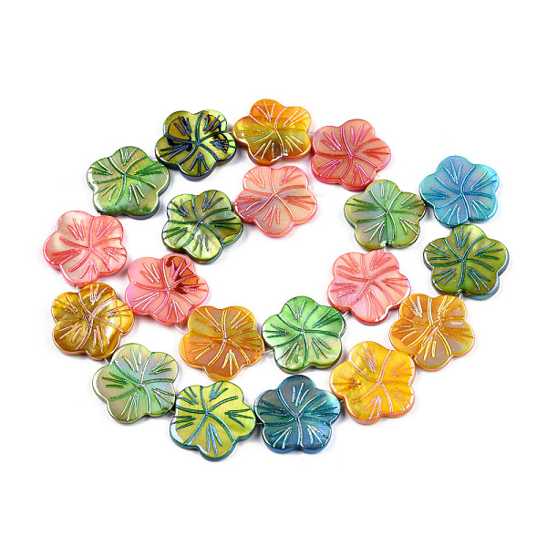 PandaHall Natural Freshwater Shell Beads Strands, Dyed, AB Color, Flower, Colorful, 19~19.5x19.5~20x2~3mm, Hole: 0.7mm, about 20pcs/strand...
PandaHall Natural Freshwater Shell Beads Strands, Dyed, AB Color, Flower, Colorful, 19~19.5x19.5~20x2~3mm, Hole: 0.7mm, about 20pcs/strand...