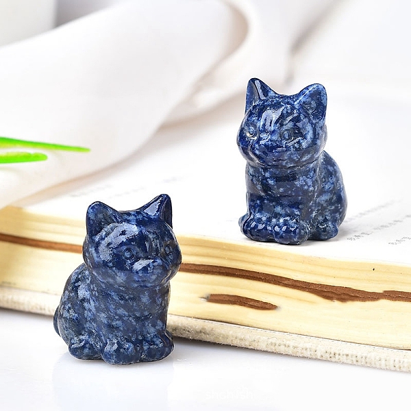 PandaHall Natural Blue Aventurine Carved Healing Cat Figurines, Reiki Energy Stone Display Decorations, 30x23mm Blue Aventurine Cat Shape
PandaHall Natural Blue Aventurine Carved Healing Cat Figurines, Reiki Energy Stone Display Decorations, 30x23mm Blue Aventurine Cat Shape