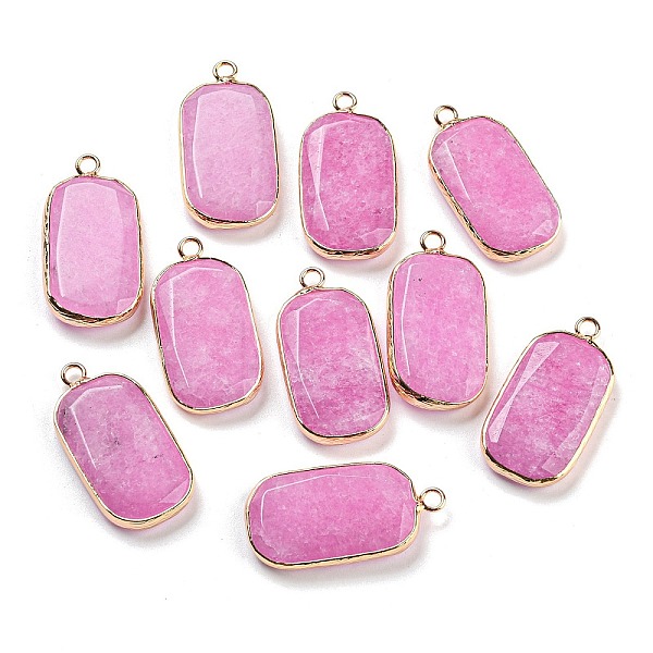 PandaHall Natural White Jade Dyed Pendants, Faceted Rectangle Charms with Golden Tone Brass Edge, Pearl Pink, 31x16x5mm, Hole: 2.3mm White...
PandaHall Natural White Jade Dyed Pendants, Faceted Rectangle Charms with Golden Tone Brass Edge, Pearl Pink, 31x16x5mm, Hole: 2.3mm White...