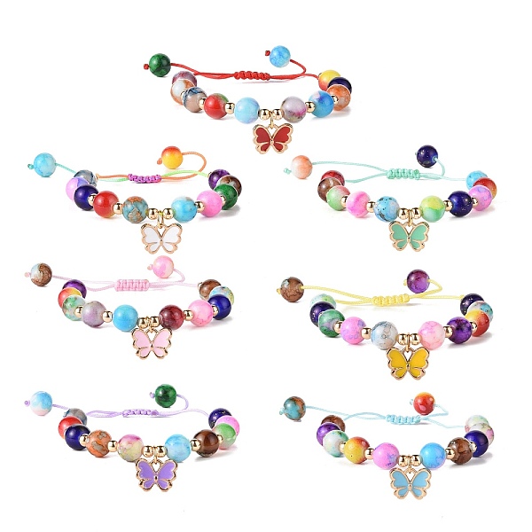 PandaHall Resin Braided Bead Bracelets Set, Alloy Enamel Butterfly Charm Bracelets, Mixed Color, Inner Diameter: 1-3/8~2-5/8 inch..., Multicolor
PandaHall Resin Braided Bead Bracelets Set, Alloy Enamel Butterfly Charm Bracelets, Mixed Color, Inner Diameter: 1-3/8~2-5/8 inch..., Multicolor