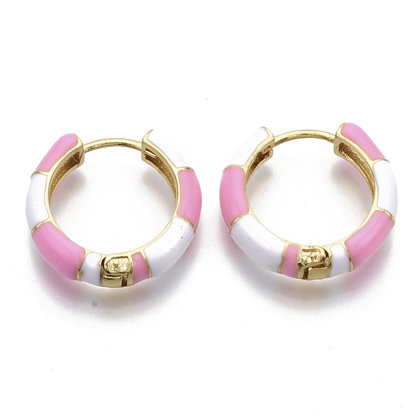 PandaHall Brass Huggie Hoop Earrings, with Two Tone Enamel, Real 18K Gold Plated, Bamboo Shape, Pearl Pink, 23x24x6mm, Pin: 1x1.5mm Brass...
PandaHall Brass Huggie Hoop Earrings, with Two Tone Enamel, Real 18K Gold Plated, Bamboo Shape, Pearl Pink, 23x24x6mm, Pin: 1x1.5mm Brass...