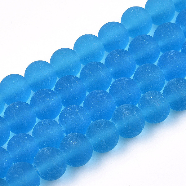PandaHall Transparent Glass Beads Strands, Frosted, Round, Deep Sky Blue, 8~8.5mm, Hole: 1.5mm, about 51~53pcs/strand, 14.96 inch~15.55 inch...
PandaHall Transparent Glass Beads Strands, Frosted, Round, Deep Sky Blue, 8~8.5mm, Hole: 1.5mm, about 51~53pcs/strand, 14.96 inch~15.55 inch...