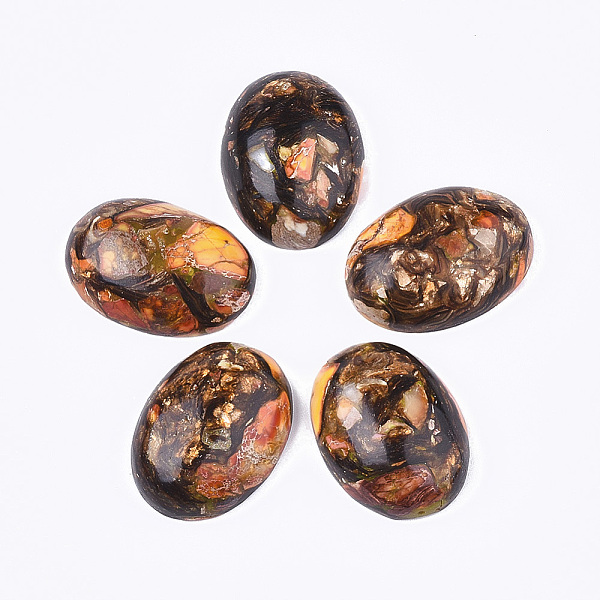 PandaHall Assembled Synthetic Imperial Jasper and Bronzite Cabochons, Dyed, Oval, Orange, 25~25.5x18~18.5x7~7.5mm Imperial Jasper Oval...
PandaHall Assembled Synthetic Imperial Jasper and Bronzite Cabochons, Dyed, Oval, Orange, 25~25.5x18~18.5x7~7.5mm Imperial Jasper Oval...