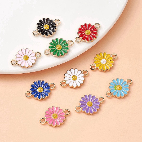 PandaHall 10Pcs 10 Colors Zinc Alloy Enamel Sunflower Connector Charms, Flower Links, Light Gold, Mixed Color, 18x12x2mm, Hole: 1.8mm..., Multicolor
PandaHall 10Pcs 10 Colors Zinc Alloy Enamel Sunflower Connector Charms, Flower Links, Light Gold, Mixed Color, 18x12x2mm, Hole: 1.8mm..., Multicolor