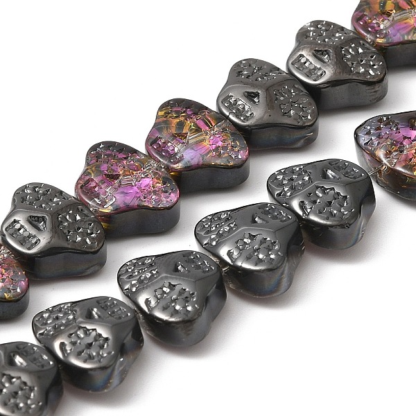 PandaHall Transparent Electroplate Glass Beads Strands, Rainbow Plated, Skull Head, Black, 13x10x6mm, Hole: 1mm, about 65pcs/strand, 25.59''...
PandaHall Transparent Electroplate Glass Beads Strands, Rainbow Plated, Skull Head, Black, 13x10x6mm, Hole: 1mm, about 65pcs/strand, 25.59''...