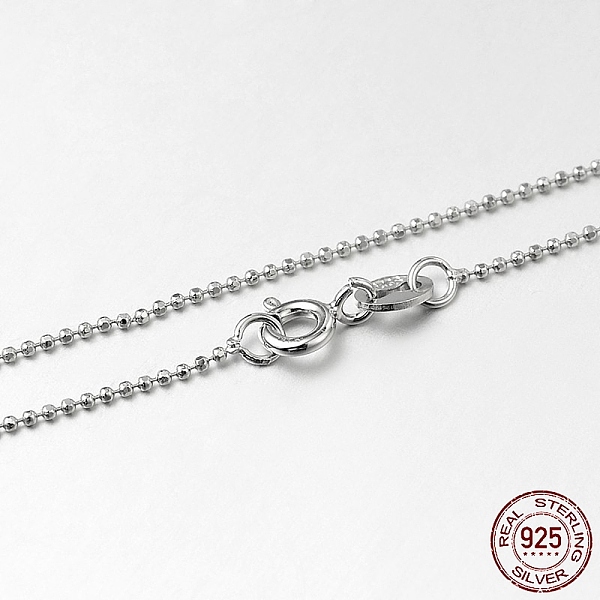PandaHall Trendy Rhodium Plated 925 Sterling Silver Ball Chain Necklaces, with Spring Ring Clasps, Thin Chain, Platinum, 16 inch, 1mm...
PandaHall Trendy Rhodium Plated 925 Sterling Silver Ball Chain Necklaces, with Spring Ring Clasps, Thin Chain, Platinum, 16 inch, 1mm...