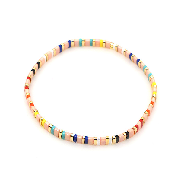 PandaHall Bohemian Style Rainbow Tila Glass Bead Woven Stripe Bracelet for Women Glass
PandaHall Bohemian Style Rainbow Tila Glass Bead Woven Stripe Bracelet for Women Glass