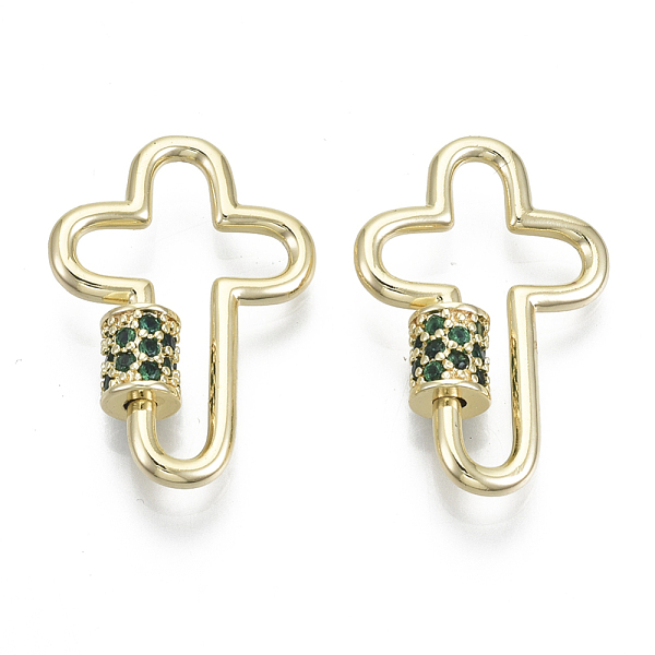 PandaHall Brass Micro Pave Cubic Zirconia Screw Carabiner Lock Charms, for Necklaces Making, Cross, Nickel Free, Real 18K Gold Plated, Sea..., Green
PandaHall Brass Micro Pave Cubic Zirconia Screw Carabiner Lock Charms, for Necklaces Making, Cross, Nickel Free, Real 18K Gold Plated, Sea..., Green