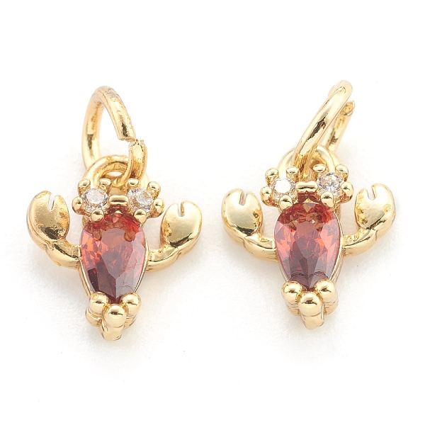 PandaHall Brass Cubic Zirconia Pendants, with Jump Rings, Shrimp, Real 18K Gold Plated, 9x8x4mm, Hole: 3.5mm Brass+Cubic Zirconia Shrimp Red
PandaHall Brass Cubic Zirconia Pendants, with Jump Rings, Shrimp, Real 18K Gold Plated, 9x8x4mm, Hole: 3.5mm Brass+Cubic Zirconia Shrimp Red