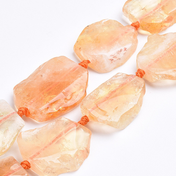 PandaHall Natural Citrine Beads Strands, Flat Slab Beads, Dyed & Heated, Nuggets, 28~60x15~42x6~8mm, Hole: 3mm, about 8~12pcs/strand, 16.3...
PandaHall Natural Citrine Beads Strands, Flat Slab Beads, Dyed & Heated, Nuggets, 28~60x15~42x6~8mm, Hole: 3mm, about 8~12pcs/strand, 16.3...