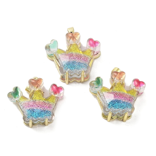 PandaHall Transparent Resin Glitter Powder Pendants, Rack Plating Brass Crown Charms, Real 18K Gold Plateds, Long-Lasting Plated, Cadmium...
PandaHall Transparent Resin Glitter Powder Pendants, Rack Plating Brass Crown Charms, Real 18K Gold Plateds, Long-Lasting Plated, Cadmium...