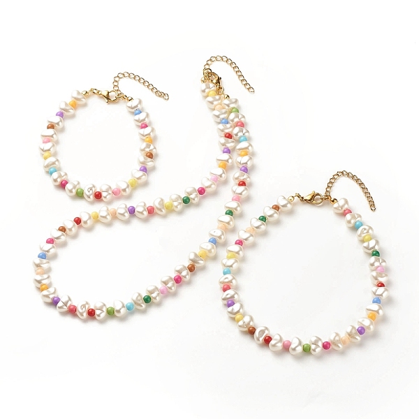 PandaHall ABS Plastic Pearl & Acrylic Beaded Bracelets & Anklets & Necklaces, Jewelry Set for Women, Colorful, 15.94 inch(40.5cm), 7.28 inch..., Multicolor
PandaHall ABS Plastic Pearl & Acrylic Beaded Bracelets & Anklets & Necklaces, Jewelry Set for Women, Colorful, 15.94 inch(40.5cm), 7.28 inch..., Multicolor