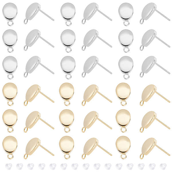 PandaHall DICOSMETIC 40Pcs 2 Colors Oval Stud Earring Findings Stainless Steel Earring Post with Loop Light Gold Blank Earring Studs and...
PandaHall DICOSMETIC 40Pcs 2 Colors Oval Stud Earring Findings Stainless Steel Earring Post with Loop Light Gold Blank Earring Studs and...