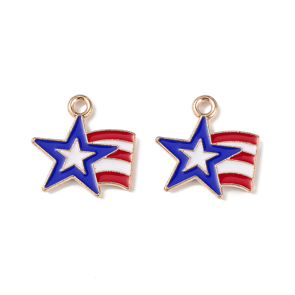 PandaHall Independence Day Alloy Enamel Pendants, Star Charms, Light Gold, Colorful, 16x15.5x1.5mm, Hole: 2mm Alloy+Enamel Star
PandaHall Independence Day Alloy Enamel Pendants, Star Charms, Light Gold, Colorful, 16x15.5x1.5mm, Hole: 2mm Alloy+Enamel Star