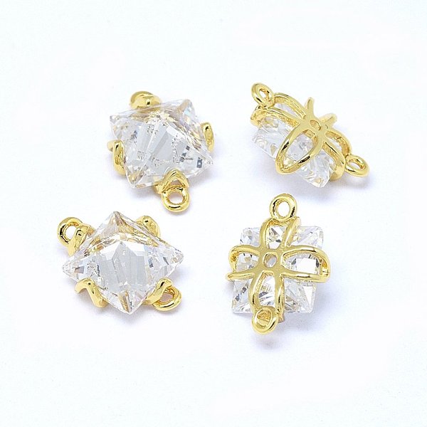 PandaHall Brass Micro Pave Cubic Zirconia Links, Square, Clear, Real 18K Gold Plated, 10x7x4mm, Hole: 0.8mm Brass+Cubic Zirconia Square...
PandaHall Brass Micro Pave Cubic Zirconia Links, Square, Clear, Real 18K Gold Plated, 10x7x4mm, Hole: 0.8mm Brass+Cubic Zirconia Square...