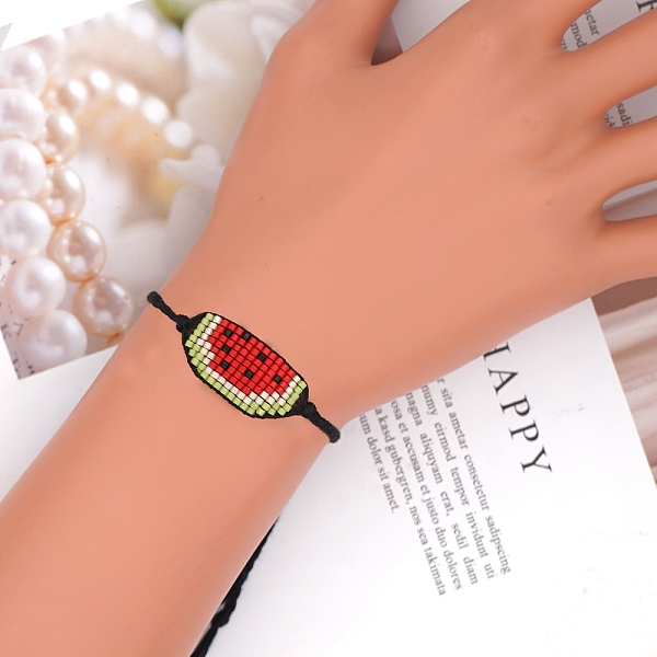 PandaHall Glass Seed Braided Bead Bracelet, Watermelon Friendship Bracelet for Women, Red, 11 inch(28cm) Glass Red
PandaHall Glass Seed Braided Bead Bracelet, Watermelon Friendship Bracelet for Women, Red, 11 inch(28cm) Glass Red