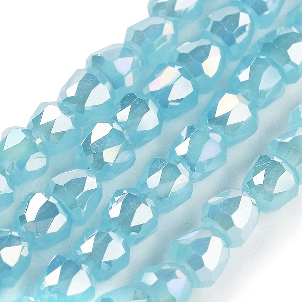 PandaHall Electroplate Glass Beads Strands, Faceted, Bell, Sky Blue, 4x3.5~4mm, Hole: 1mm, about 98pcs/strand, 13.70''(34.8cm) Glass Bell
PandaHall Electroplate Glass Beads Strands, Faceted, Bell, Sky Blue, 4x3.5~4mm, Hole: 1mm, about 98pcs/strand, 13.70''(34.8cm) Glass Bell