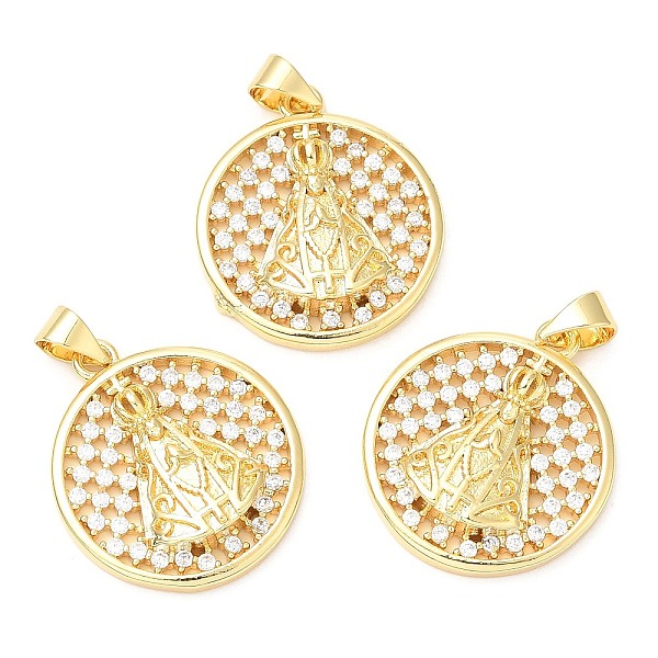 PandaHall Rack Plating Brass Micro Pave Cubic Zirconia Pendants, Long-Lasting Plated, Lead Free & Cadmium Free, Flat Round, Real 18K Gold..., Clear
PandaHall Rack Plating Brass Micro Pave Cubic Zirconia Pendants, Long-Lasting Plated, Lead Free & Cadmium Free, Flat Round, Real 18K Gold..., Clear