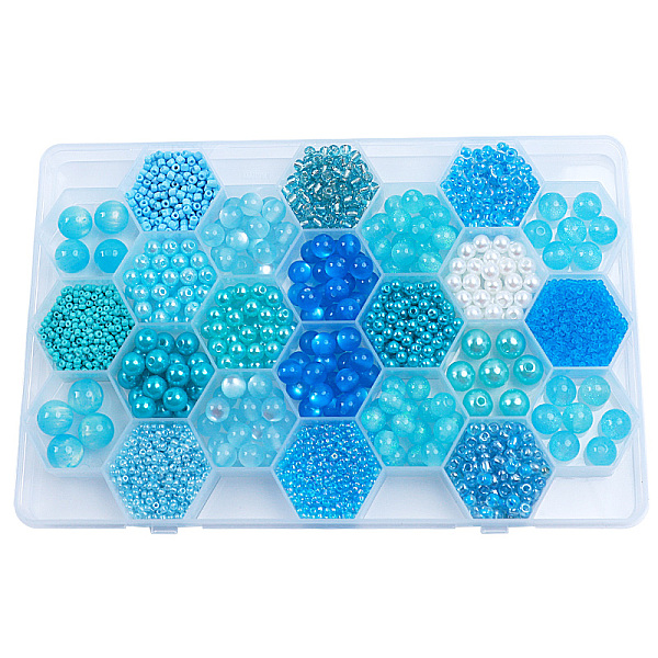 PandaHall DIY 24 Style Acrylic & Resin Beads Jewelry Making Finding Kit, Round & Rice, Light Sky Blue, 2.2~12x1.5~11.5mm, Hole: 0.7~2.2mm...
PandaHall DIY 24 Style Acrylic & Resin Beads Jewelry Making Finding Kit, Round & Rice, Light Sky Blue, 2.2~12x1.5~11.5mm, Hole: 0.7~2.2mm...
