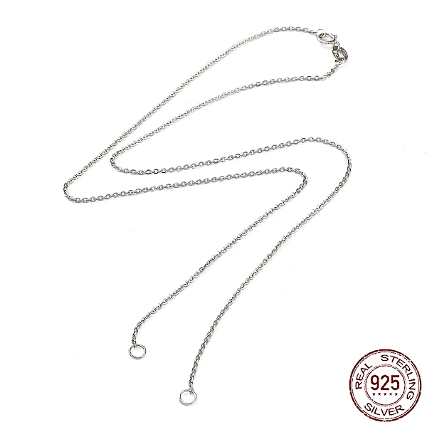 PandaHall Rhodium Plated 925 Sterling Silver Cable Chains Necklace Makings, for Name Necklaces Making, with Spring Ring Clasps & S925 Stamp...
PandaHall Rhodium Plated 925 Sterling Silver Cable Chains Necklace Makings, for Name Necklaces Making, with Spring Ring Clasps & S925 Stamp...