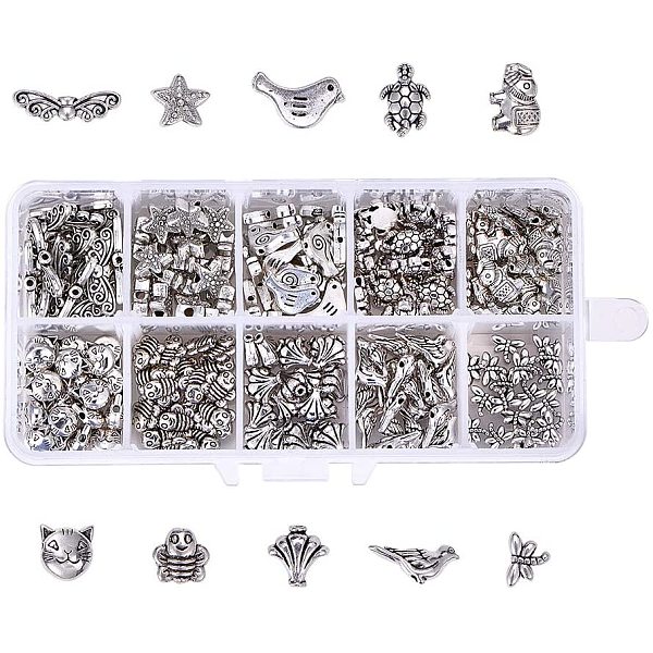 PandaHall Tibetan Style Zinc Alloy Beads, Mixed Shapes, Mixed Color, 13.5x7x3cm, about 200pcs/box Alloy Mixed Shapes
PandaHall Tibetan Style Zinc Alloy Beads, Mixed Shapes, Mixed Color, 13.5x7x3cm, about 200pcs/box Alloy Mixed Shapes