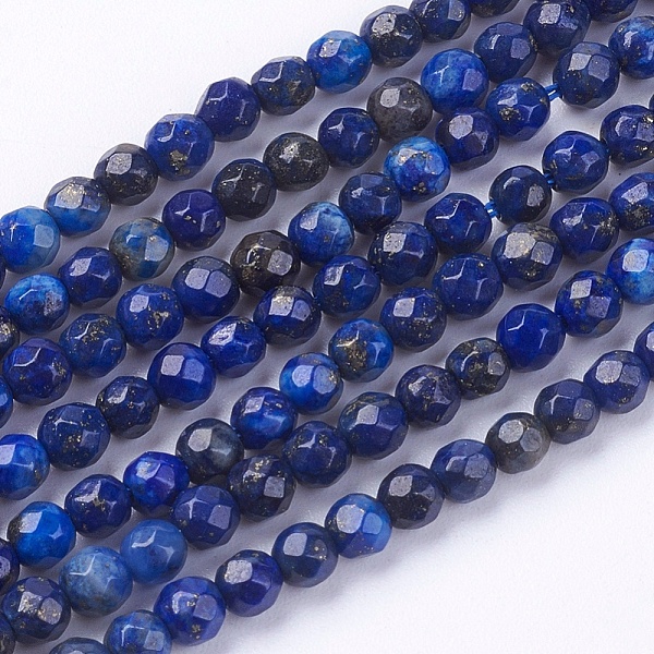 PandaHall Natural Lapis Lazuli Beads Strands, Faceted, Round, 3mm, Hole: 0.8mm, about 120~130pcs/strand, 15.7 inch Lapis Lazuli Round Blue
PandaHall Natural Lapis Lazuli Beads Strands, Faceted, Round, 3mm, Hole: 0.8mm, about 120~130pcs/strand, 15.7 inch Lapis Lazuli Round Blue
