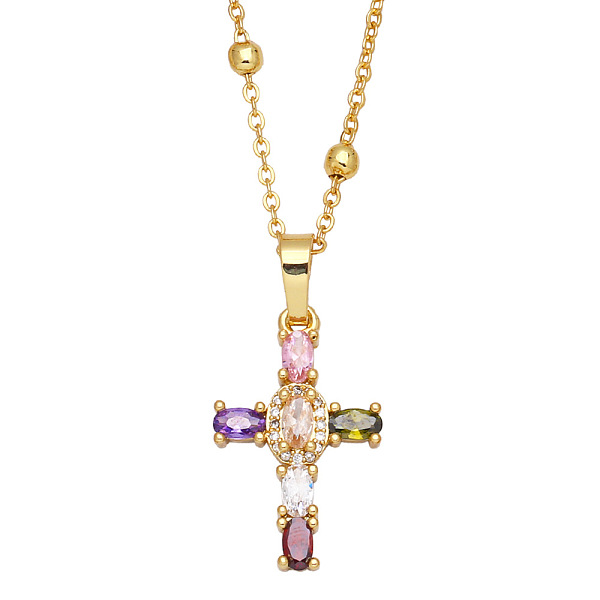 PandaHall Fashionable Hip Hop Cross Pendant Necklace for Women with Micro Inlaid Gemstones and Zircon Crystals (NKB072), Mixed Color, size 1..., Multicolor
PandaHall Fashionable Hip Hop Cross Pendant Necklace for Women with Micro Inlaid Gemstones and Zircon Crystals (NKB072), Mixed Color, size 1..., Multicolor