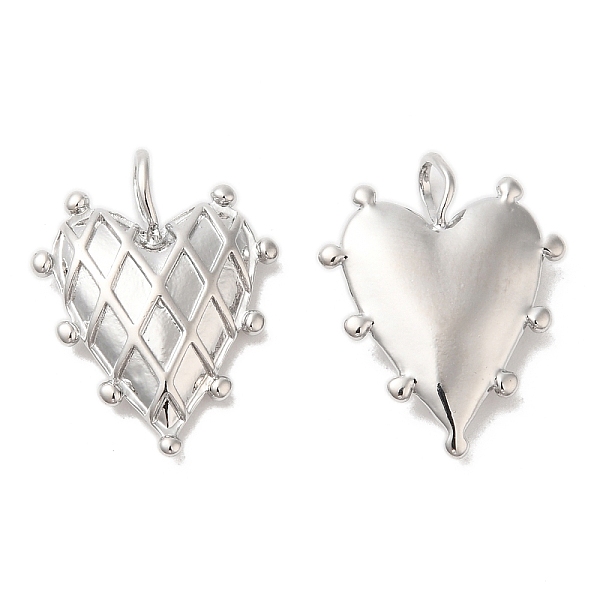 PandaHall Brass Pendants, Heart with Rhombus Pattern Charm, Real Platinum Plated, 19x14x4mm, Hole: 2x3.4mm Brass Heart
PandaHall Brass Pendants, Heart with Rhombus Pattern Charm, Real Platinum Plated, 19x14x4mm, Hole: 2x3.4mm Brass Heart