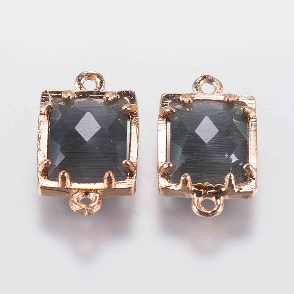 PandaHall Glass Links connectors, with Brass Finding, Faceted, Rectangle, Golden, Slate Gray, 15x9x4mm, Hole: 0.6mm Brass Rectangle Gray
PandaHall Glass Links connectors, with Brass Finding, Faceted, Rectangle, Golden, Slate Gray, 15x9x4mm, Hole: 0.6mm Brass Rectangle Gray
