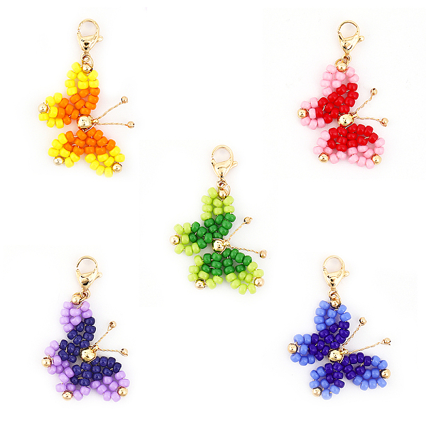 PandaHall CHGCRAFT 5Pcs Butterfly Wire Wrapped Rocailles Pendant Decorations with Lobster Claw Clasps Charms Seed Beaded Pendants for..., Multicolor
PandaHall CHGCRAFT 5Pcs Butterfly Wire Wrapped Rocailles Pendant Decorations with Lobster Claw Clasps Charms Seed Beaded Pendants for..., Multicolor
