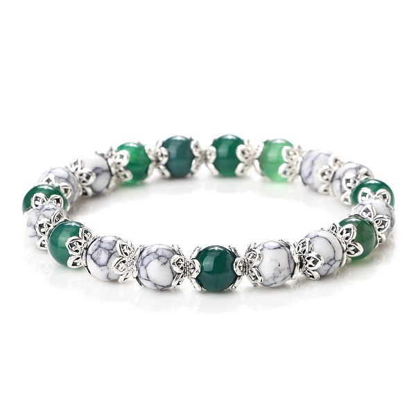 PandaHall Natural Green Onyx Agate & Howlite Round Beaded Stretch Bracelets for Women Mixed Stone Round
PandaHall Natural Green Onyx Agate & Howlite Round Beaded Stretch Bracelets for Women Mixed Stone Round