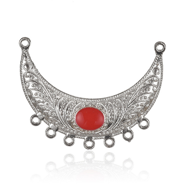 PandaHall Alloy Enamel Moon Links, Chandelier Components, Platinum, Red, 54x19x3mm, Hole: 2mm Alloy+Enamel Moon Red
PandaHall Alloy Enamel Moon Links, Chandelier Components, Platinum, Red, 54x19x3mm, Hole: 2mm Alloy+Enamel Moon Red