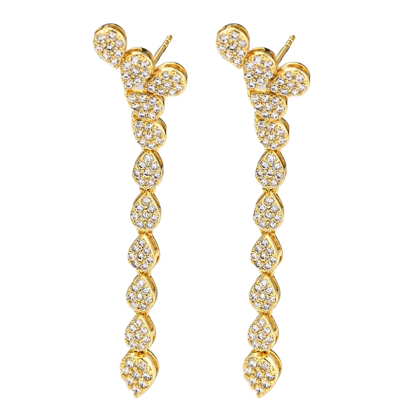 PandaHall Rack Plating Brass Cubic Zirconia Teardrop Dangle Stud Earrings, Long-Lasting Plated, Lead Free & Cadmium Free, Real 18K Gold..., Clear
PandaHall Rack Plating Brass Cubic Zirconia Teardrop Dangle Stud Earrings, Long-Lasting Plated, Lead Free & Cadmium Free, Real 18K Gold..., Clear