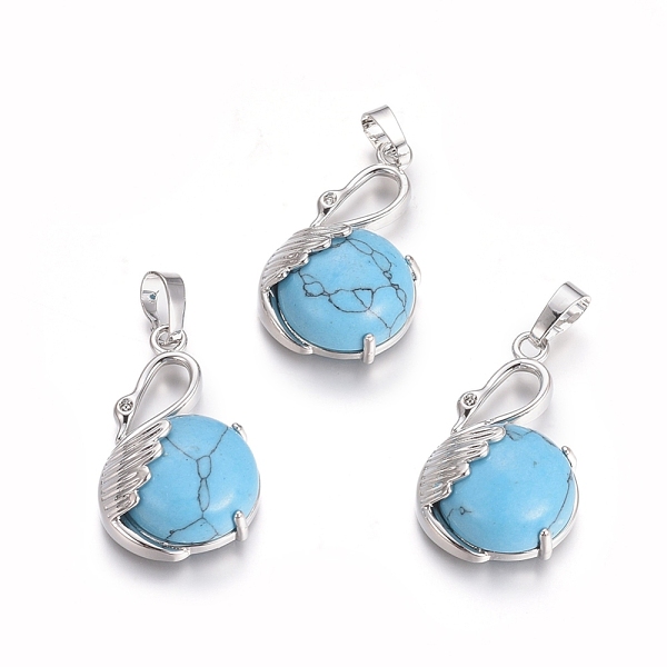 PandaHall Synthetic Turquoise Pendants, with Platinum Tone Brass Findings, Swan, 30.8x18.8x8.5mm, Hole: 7x5mm Synthetic Turquoise Other...
PandaHall Synthetic Turquoise Pendants, with Platinum Tone Brass Findings, Swan, 30.8x18.8x8.5mm, Hole: 7x5mm Synthetic Turquoise Other...