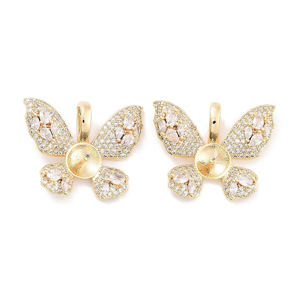 PandaHall Brass Clear Cubic Zirconia Peg Bails, Butterfly, Real 18K Gold Plated, 19.5x24x6mm, Hole: 5.2x3.5mm Brass+Cubic Zirconia Clear
PandaHall Brass Clear Cubic Zirconia Peg Bails, Butterfly, Real 18K Gold Plated, 19.5x24x6mm, Hole: 5.2x3.5mm Brass+Cubic Zirconia Clear