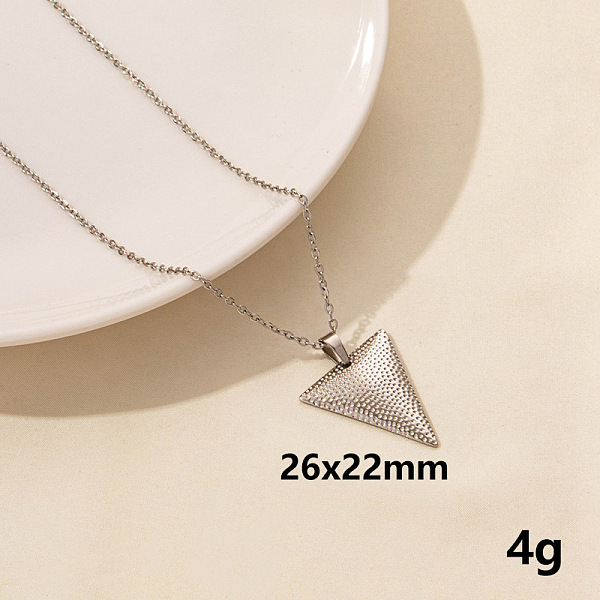 PandaHall 304 Stainless Steel Triangle Pendant Necklaces, Cable Chain Necklaces Stainless Steel Triangle
PandaHall 304 Stainless Steel Triangle Pendant Necklaces, Cable Chain Necklaces Stainless Steel Triangle