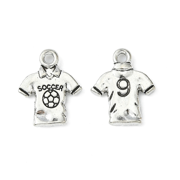 PandaHall Alloy T-Shirt Pendants, Sports Charms, FootBall/Soccer Ball Jersey Charms, Lead Free and Cadmium Free, Antique Silver, about...
PandaHall Alloy T-Shirt Pendants, Sports Charms, FootBall/Soccer Ball Jersey Charms, Lead Free and Cadmium Free, Antique Silver, about...