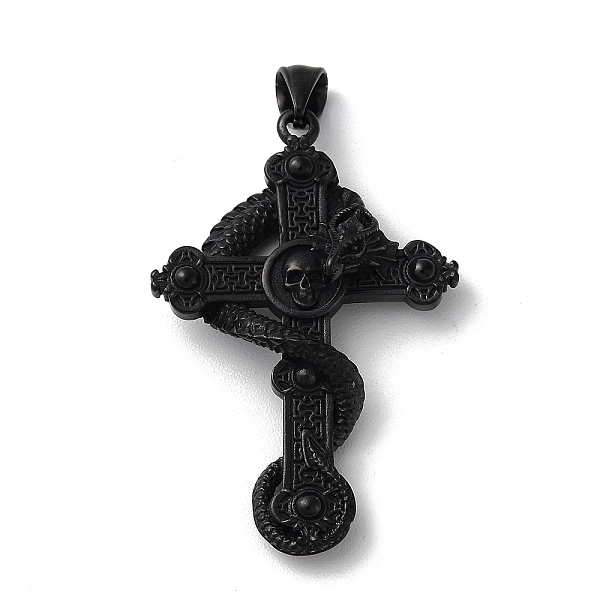 PandaHall Vacuum Plating 304 Stainless Steel Big Pendants, Cross with Dragon & Skull Charms, Black, 55x36x12mm, Hole: 9x5mm 304 Stainless...
PandaHall Vacuum Plating 304 Stainless Steel Big Pendants, Cross with Dragon & Skull Charms, Black, 55x36x12mm, Hole: 9x5mm 304 Stainless...