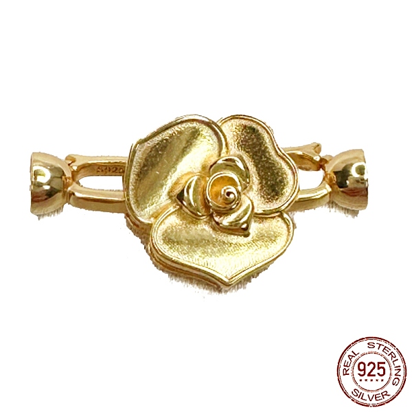 PandaHall 925 Sterling Silver Fold Over Clasps, Flower, Real 18K Gold Plated, 32mm, Hole: 4mm Sterling Silver
PandaHall 925 Sterling Silver Fold Over Clasps, Flower, Real 18K Gold Plated, 32mm, Hole: 4mm Sterling Silver