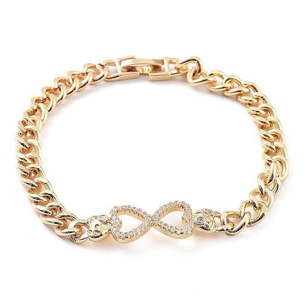 PandaHall Cubic Zirconia Link Bracelet with Golden Brass Curb Chains, Long-Lasting Plated, Infinity, 7-1/2 inch(19.2cm) Cubic Zirconia...
PandaHall Cubic Zirconia Link Bracelet with Golden Brass Curb Chains, Long-Lasting Plated, Infinity, 7-1/2 inch(19.2cm) Cubic Zirconia...