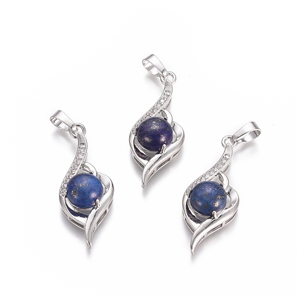 PandaHall Natural Lapis Lazuli Pendants, with Platinum Tone Brass Findings and Crystal Rhinestone, Flower, Dyed, 37.3x15x9.8mm, Hole..., Clear
PandaHall Natural Lapis Lazuli Pendants, with Platinum Tone Brass Findings and Crystal Rhinestone, Flower, Dyed, 37.3x15x9.8mm, Hole..., Clear