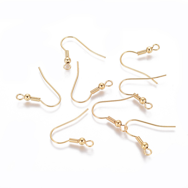 PandaHall 304 Stainless Steel Earring Hooks, with Horizontal Loop, Golden, 19.5x3mm, Hole: 2mm, 22 Gauge, Pin: 0.6mm 304 Stainless Steel
PandaHall 304 Stainless Steel Earring Hooks, with Horizontal Loop, Golden, 19.5x3mm, Hole: 2mm, 22 Gauge, Pin: 0.6mm 304 Stainless Steel