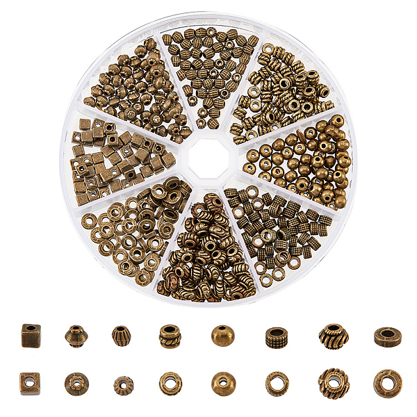 PandaHall 400 Pcs Tibetan Style Alloy Spacer Beads, 8 Styles Mixed Metal Bead Round/Bicone/Column/Donut/Rondelle Alloy Loose Beads for DIY...
PandaHall 400 Pcs Tibetan Style Alloy Spacer Beads, 8 Styles Mixed Metal Bead Round/Bicone/Column/Donut/Rondelle Alloy Loose Beads for DIY...