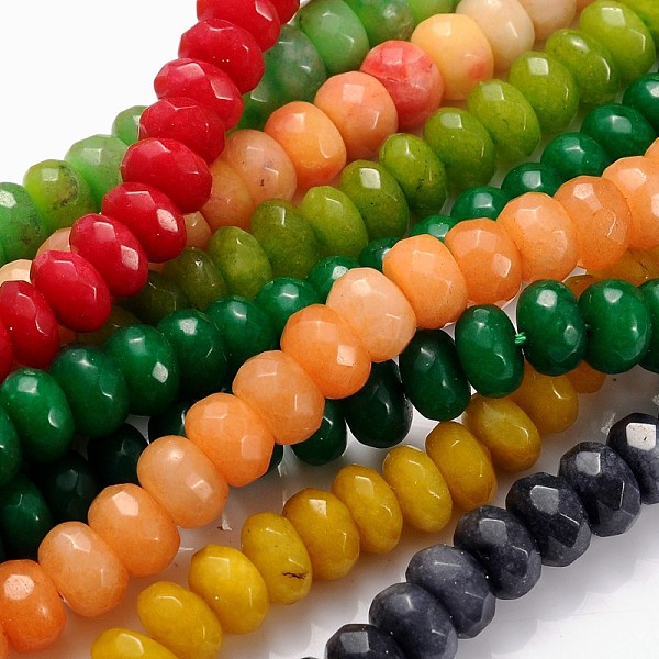 PandaHall Natural White Jade Gemstone Beads, Mixed Color, Dyed, Faceted Rondelle, about 8mm in diameter, 5mm thick, hole: 1.2mm, 77..., Multicolor
PandaHall Natural White Jade Gemstone Beads, Mixed Color, Dyed, Faceted Rondelle, about 8mm in diameter, 5mm thick, hole: 1.2mm, 77..., Multicolor