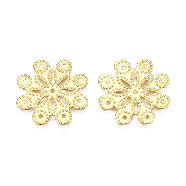 PandaHall Brass Filigree Joiners, Cadmium Free & Nickel Free & Lead Free, Flower, Real 18K Gold Plated, 19.5x19.5x0.5mm, Hole: 0.9mm Brass...
PandaHall Brass Filigree Joiners, Cadmium Free & Nickel Free & Lead Free, Flower, Real 18K Gold Plated, 19.5x19.5x0.5mm, Hole: 0.9mm Brass...