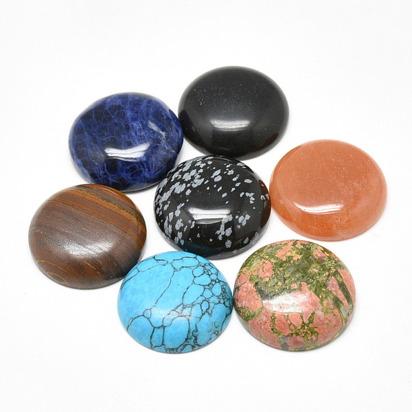 PandaHall Natural & Synthetic Gemstone Cabochons, Half Round/Dome, 25~26x6~8mm Mixed Stone Half Round
PandaHall Natural & Synthetic Gemstone Cabochons, Half Round/Dome, 25~26x6~8mm Mixed Stone Half Round