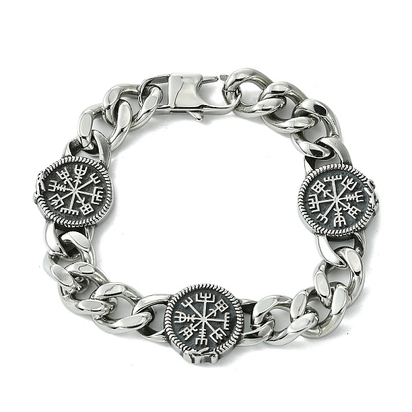 PandaHall 304 Stainless Steel Cuban Flat Round Link Chain Bracelets for Women Men, Antique Silver, 8-1/2 inch(21.5cm) 304 Stainless Steel
PandaHall 304 Stainless Steel Cuban Flat Round Link Chain Bracelets for Women Men, Antique Silver, 8-1/2 inch(21.5cm) 304 Stainless Steel