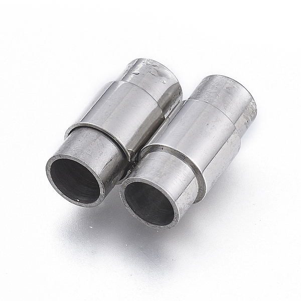 PandaHall 304 Stainless Steel Magnetic Clasps with Glue-in Ends, Column, Stainless Steel Color, 14x8x7mm, Hole: 5mm Stainless Steel Column
PandaHall 304 Stainless Steel Magnetic Clasps with Glue-in Ends, Column, Stainless Steel Color, 14x8x7mm, Hole: 5mm Stainless Steel Column